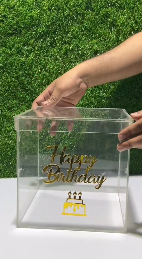 Acrylic Empty Gift Box – Transparent Display Box for Gifts, Events & DIY Decor.