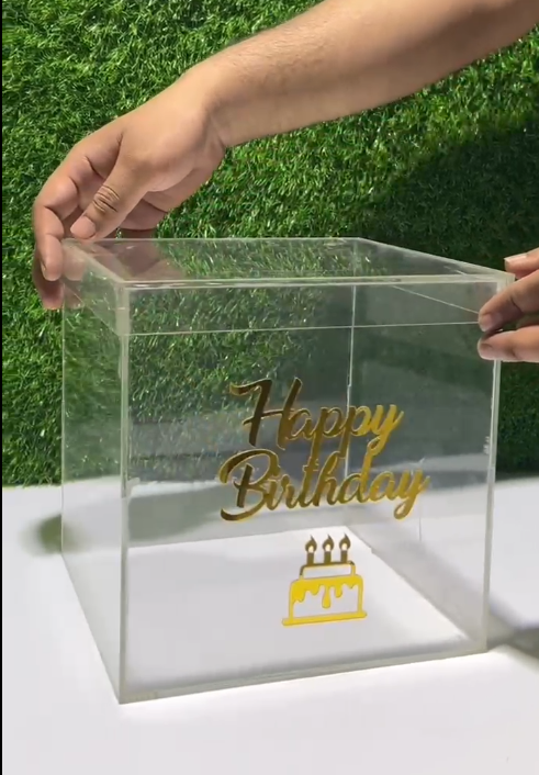 Acrylic Empty Gift Box – Transparent Display Box for Gifts, Events & DIY Decor.
