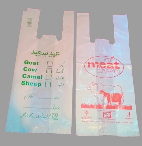 Eid ul adha Specail Plastic Shoper Bags for Meat Pack of 28 piece