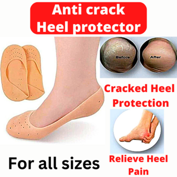 Silicone full Heel Pad Socks For Pain Relief And Anti Crack Heel Pads For Men & Women