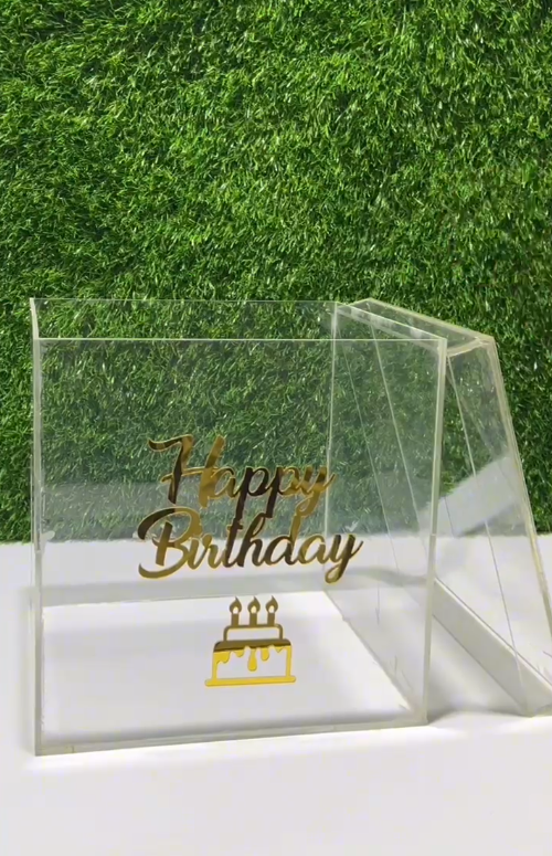 Acrylic Empty Gift Box – Transparent Display Box for Gifts, Events & DIY Decor.