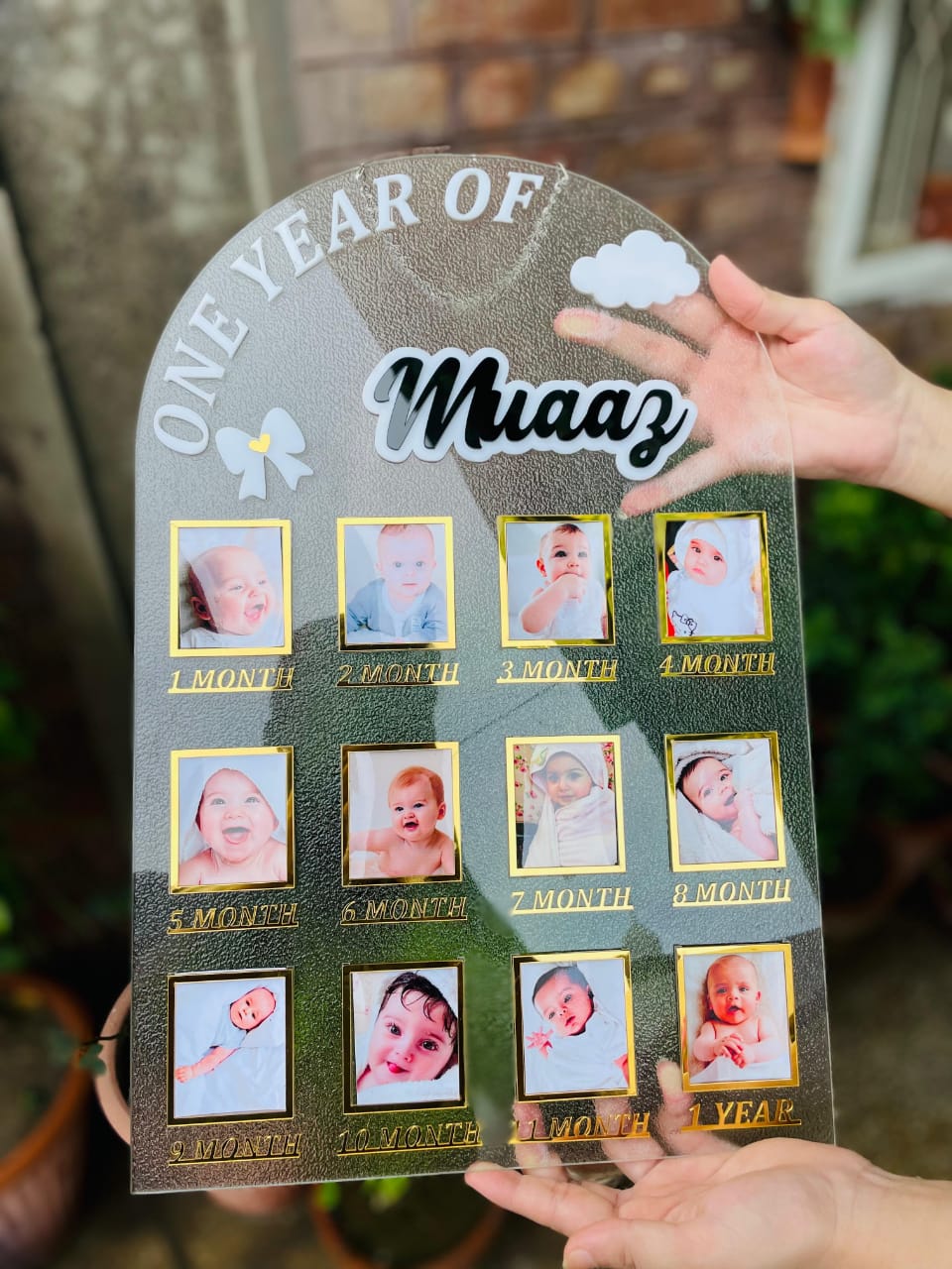 Customized 12 x 18 Baby Frame | 1st Birthday Photo Collage for Babies.
