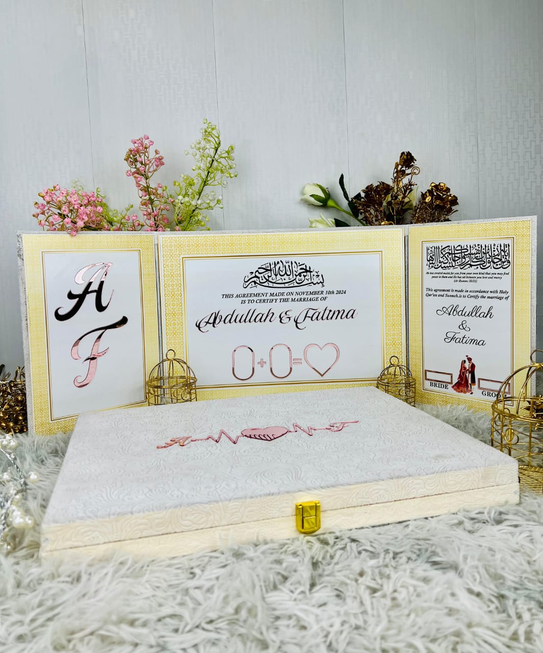 Customized Nikah Files with Thumbs – Elegant and Practical Wedding Keepsake.