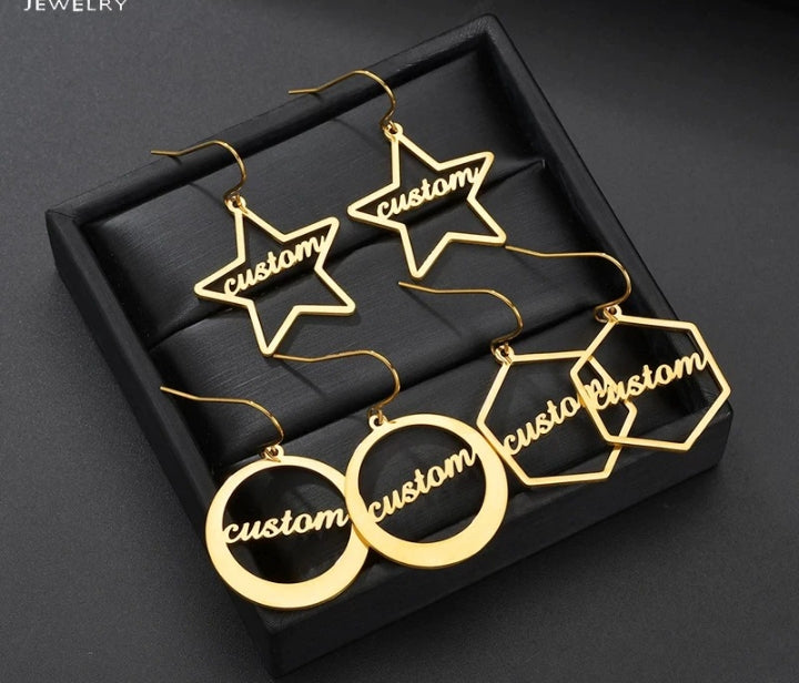 Custom-Made Name Earrings – Elegant Personalized Gift for Women.