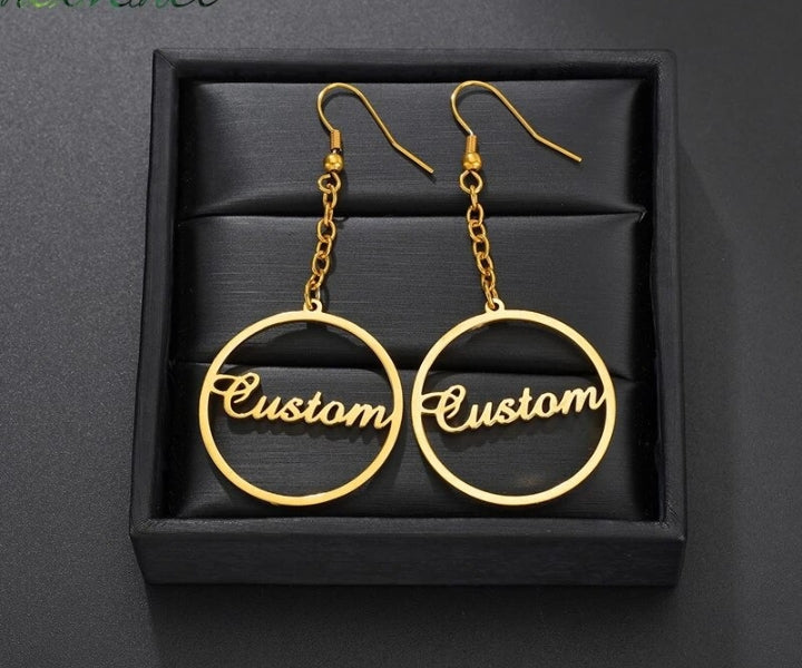 Custom-Made Name Earrings – Elegant Personalized Gift for Women.