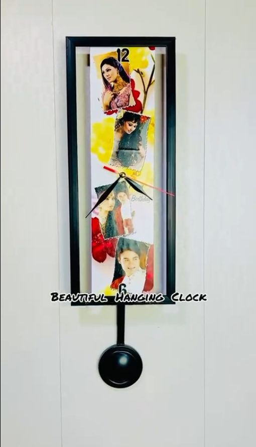 Customized Portrait & Square Hanging Clock – With Your Photo or Simple Design.