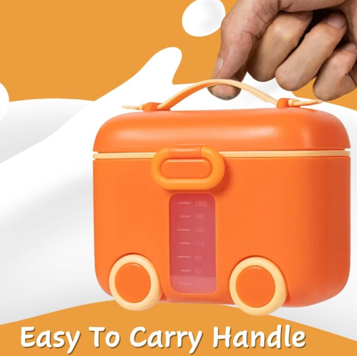Cute Baby Pro Bus Shaped Portable Milk Powder Box – Formula Dispenser & Baby Food Storage Container, BPA Free