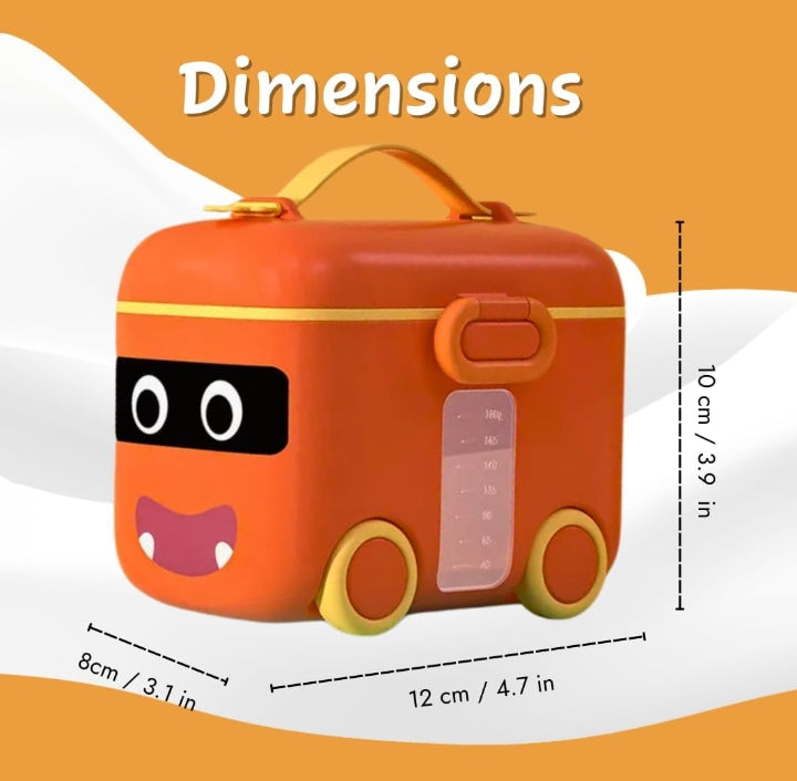 Cute Baby Pro Bus Shaped Portable Milk Powder Box – Formula Dispenser & Baby Food Storage Container, BPA Free