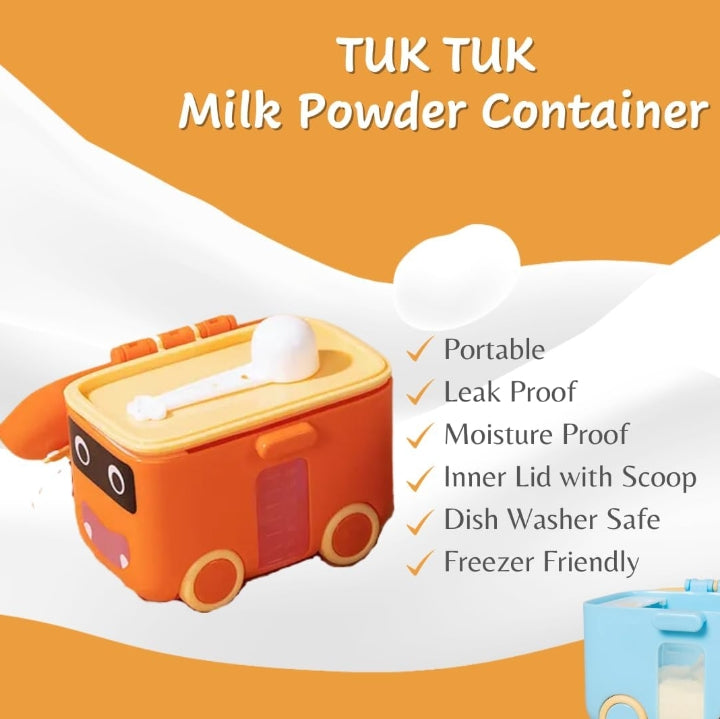 Cute Baby Pro Bus Shaped Portable Milk Powder Box – Formula Dispenser & Baby Food Storage Container, BPA Free