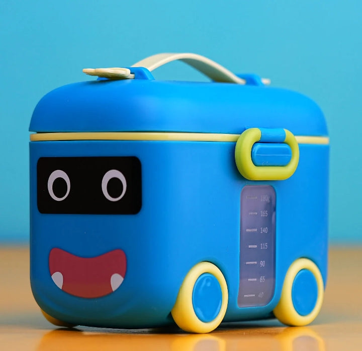 Cute Baby Pro Bus Shaped Portable Milk Powder Box – Formula Dispenser & Baby Food Storage Container, BPA Free