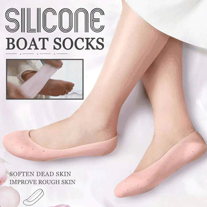 Silicone full Heel Pad Socks For Pain Relief And Anti Crack Heel Pads For Men & Women