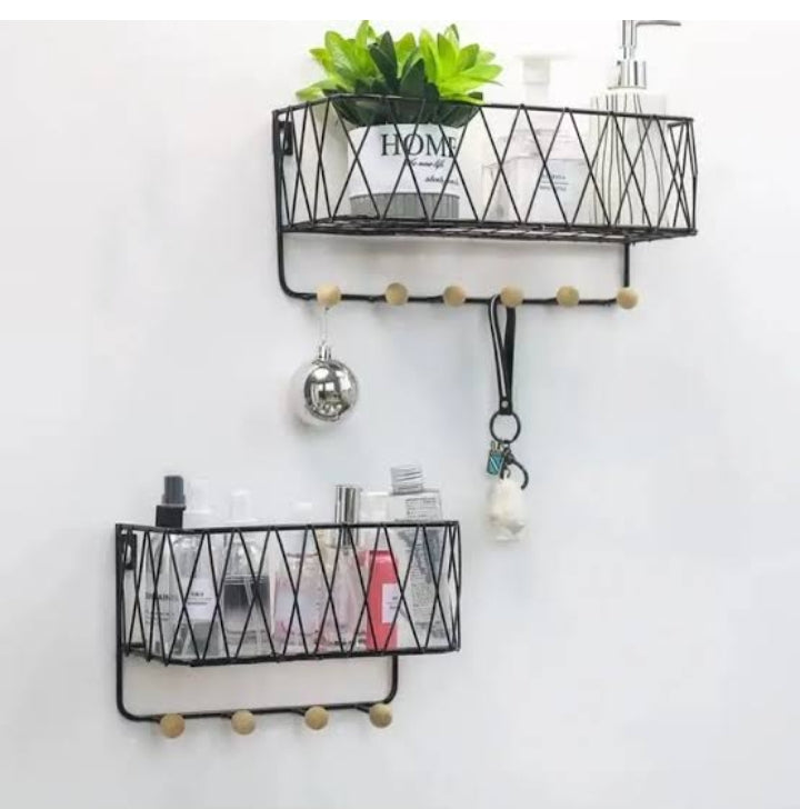 Metal Straight Shampoo Rack - Stylish and Durable Storage for Bathroom.