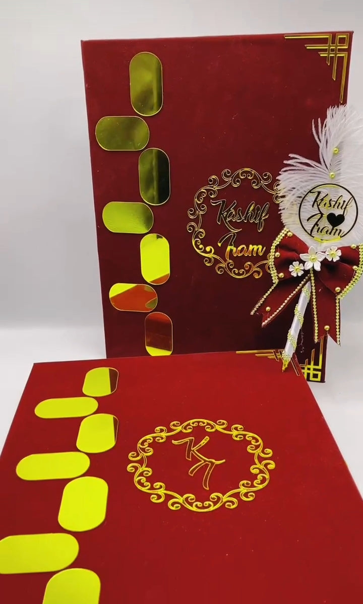 Customized Nikah Files with Thumbs – Elegant and Practical Wedding Keepsake.