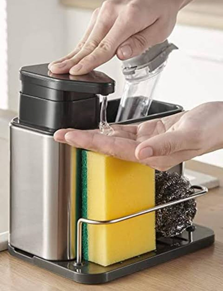 Durable Stainless Steel Storage Rack-spoon stand - Multi-Tier Organizer for Kitchen with Easy Drain Spout for Efficient Water Drainage
